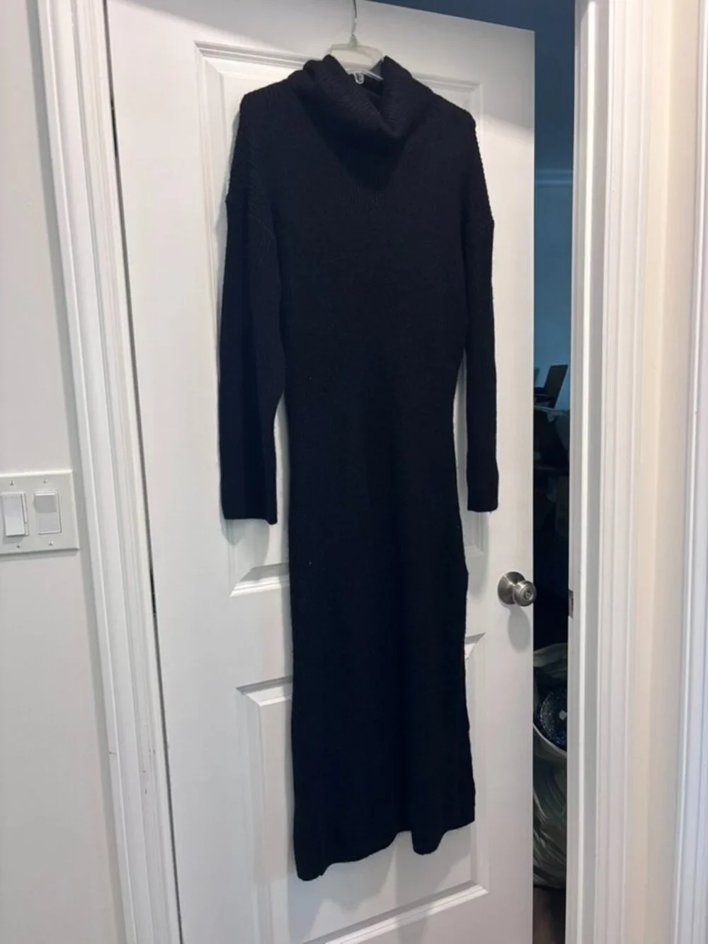 Abercrombie & Fitch Black Knit Turtleneck Sweater Dress